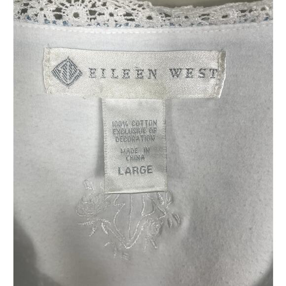 Eileen West Cotton Floral Pajama Pants Set Size Large Cottage Grandma Feminine - Picture 13 of 14